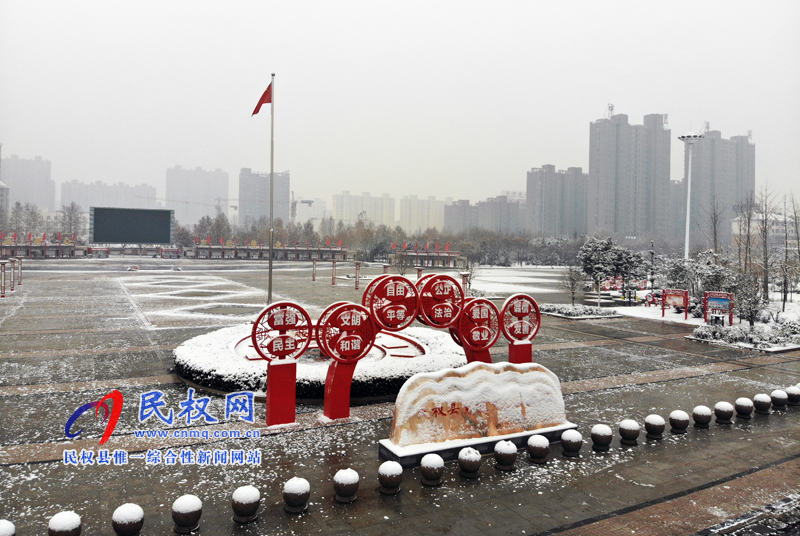 我县今冬的第一场雪飘然而至