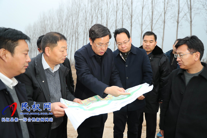 县委书记姬脉常调研城区水系规划建设情况