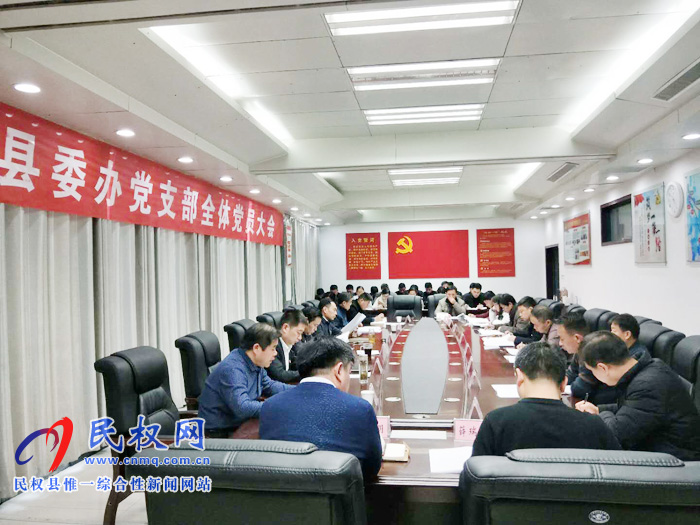 县委办公室党支部召开全体党员大会