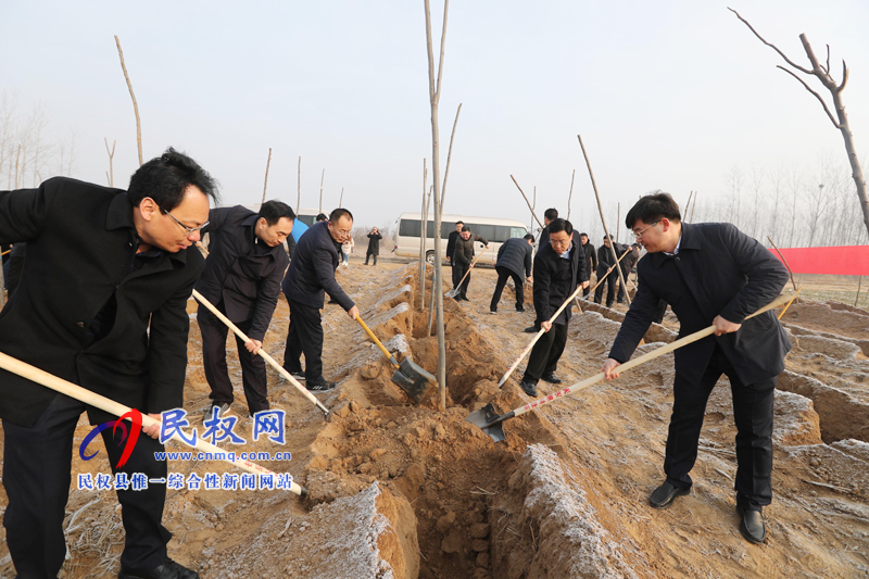 县领导新春植树添新绿