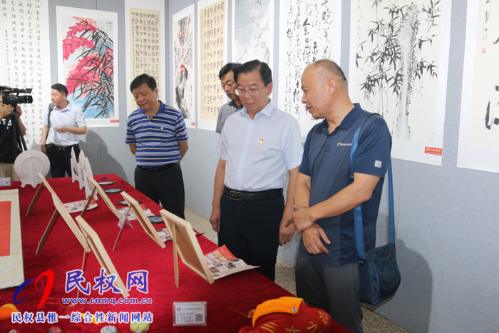 我县展品参加在北京庆祝建党九十八周年书画展暨商丘市非物质文化遗产精品展