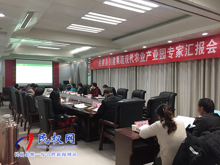 民权县召开创建果蔬现代农业产业园专家汇报会