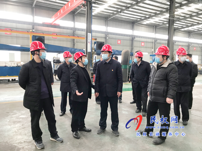 县委副书记、县长张团结查看高新区企业复工复产和疫情防控工作