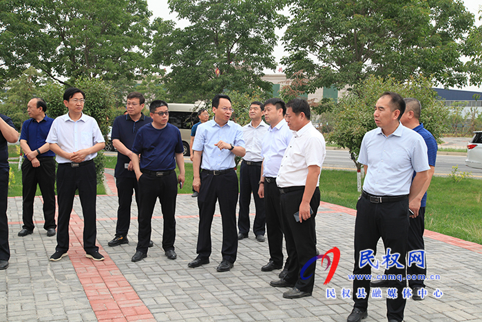  县委常委、常务副县长李启峰查看我县街头绿地建设工作