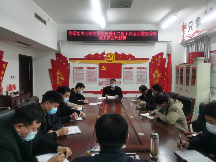 县规划中心传达贯彻县委十二届十次全会暨县委经济工作会议精神 县规划中心传达贯彻县委十二届十次全会暨县委经济工作会议精神