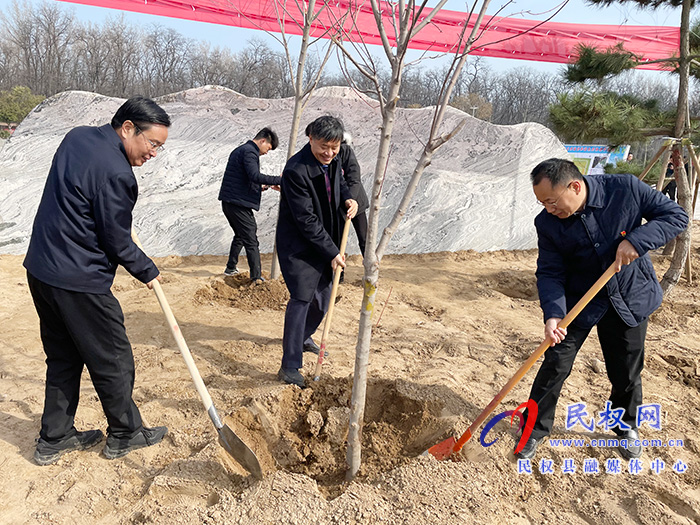 市政协和谐生态林为民权植新绿