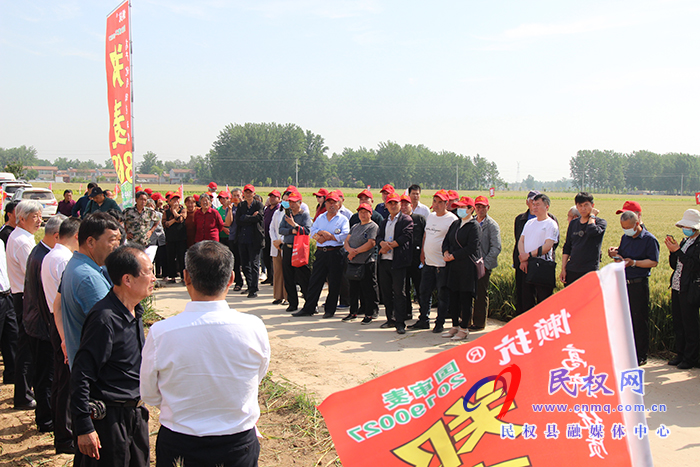 2021年优质高效绿色小麦万亩示范现场观摩会在民召开 2021年优质高效绿色小麦万亩示范现场观摩会在民召开