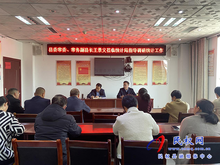 县委常委、常务副县长王景义指导调研统计工作