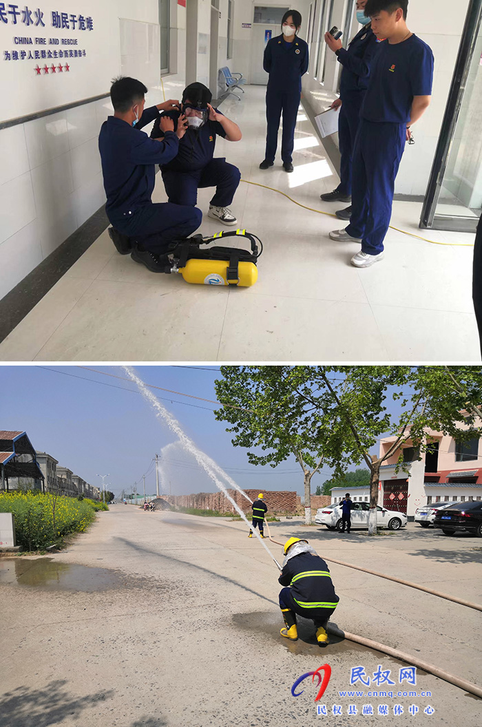 民权县消防救援大队到龙塘镇专职消防队员开展业务培训