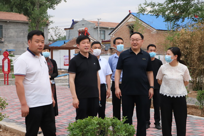 县委副书记栗团结查看夏收夏种和农村人居环境整治工作