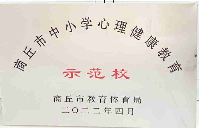 民权这所小学再获市级殊荣——民权县实验小学获评商丘市中小学心理健康教育示范学校