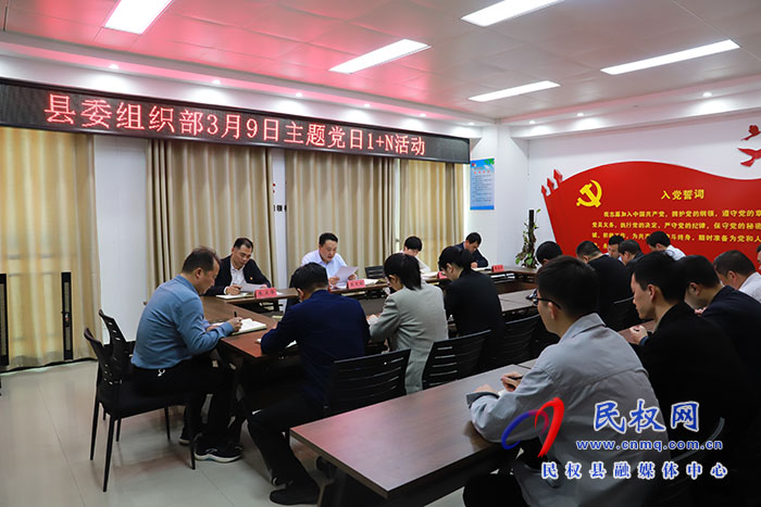 县委组织部:开展3月份主题党日“1+N”活动