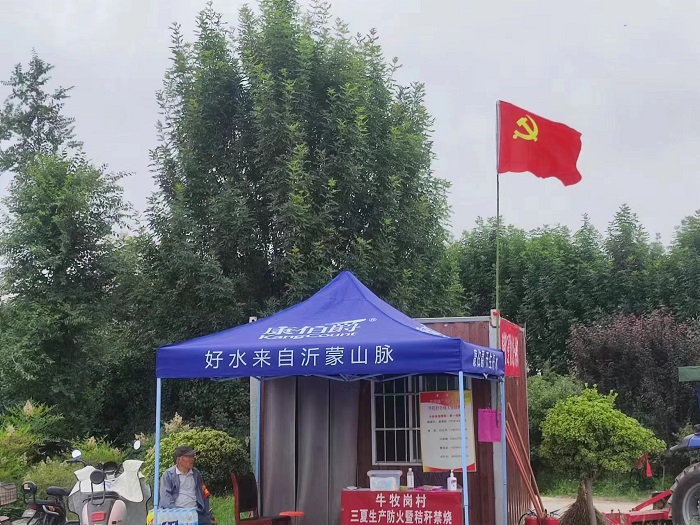 双塔镇：“三夏”抢收忙 党旗在飘扬