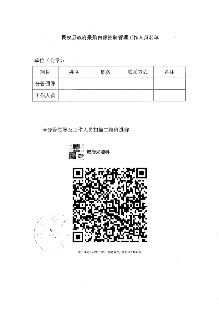 关于强化政府采购专职队伍建设，有效推进全县政府采购工作的通知