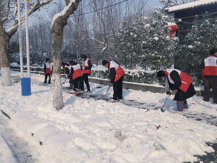 团县委组织返乡大学生开展“瑞雪出行，暖冬有我”义务扫雪活动