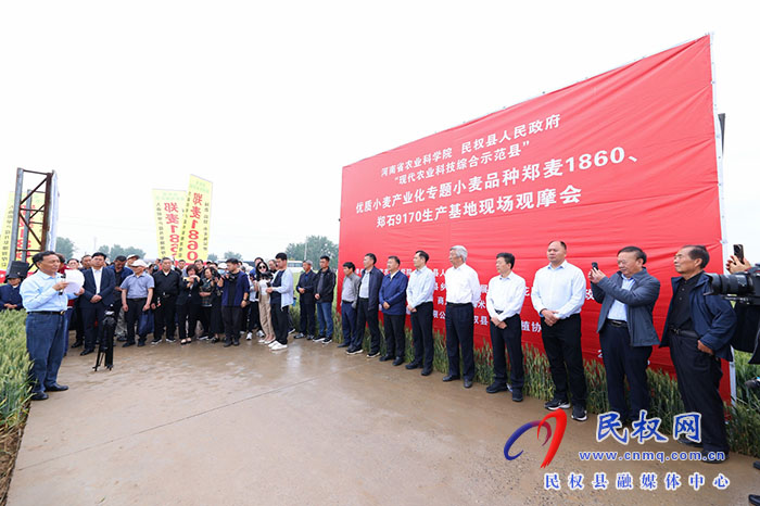 全省“院县共建”优质小麦单产提升和订单生产现场观摩会在民举行