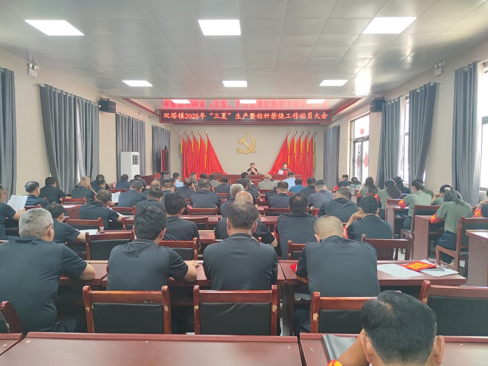 双塔镇召开“三夏”生产暨秸秆禁烧工作动员大会