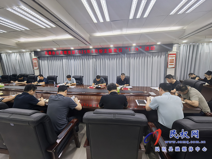 县委办公室党支部召开2025年6月份主题党日“1+N”活动