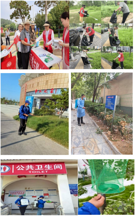 县爱国卫生促进中心多轮次开展蚊蝇消杀活动