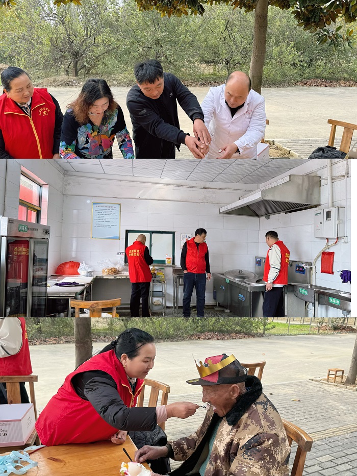 庄子镇重阳节慰问敬老院老人