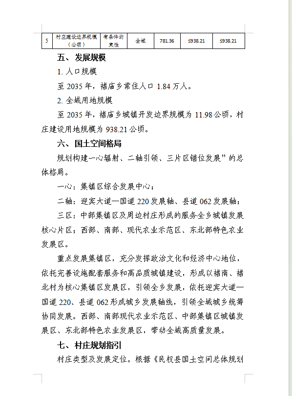 《民权县褚庙乡国土空间总体规划(2021-2035年)》公示稿 《民权县褚庙乡国土空间总体规划(2021-2035年)》公示稿