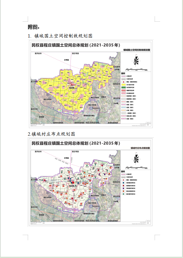  《民权县程庄镇国土空间总体规划（2021-2035年）》公示稿