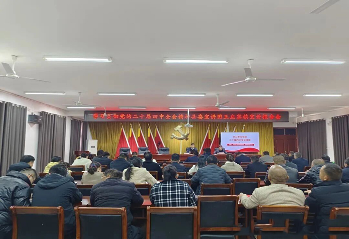 学习贯彻党的二十届四中全会精神县委宣讲团到王庄寨镇宣讲
