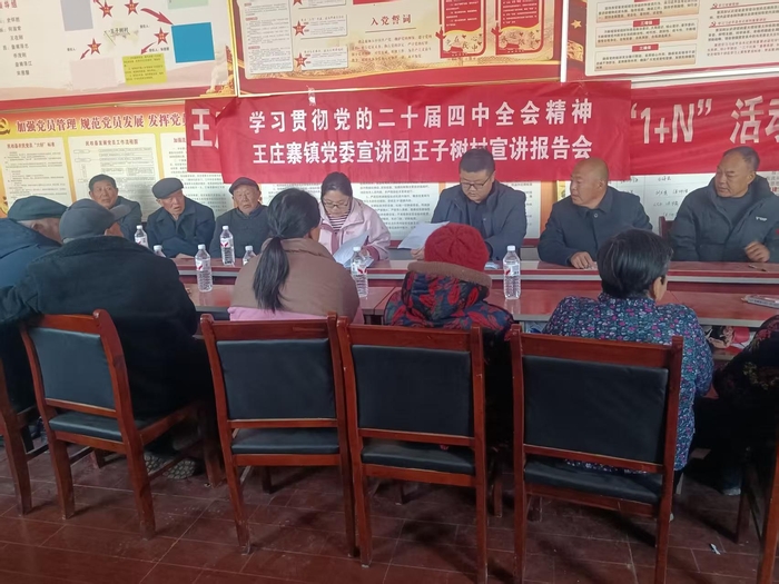 王庄寨镇多层次全覆盖推动党的二十届四中全会精神落地生根