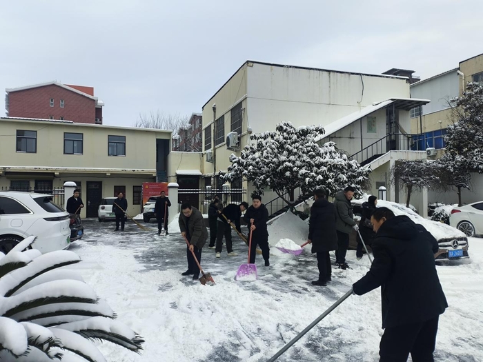 以雪为令 迅速行动 ——民权县卫健委全力开展扫雪除冰工作