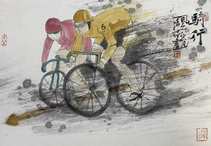 以画笔为赛事助威   绘就全民健身新画卷