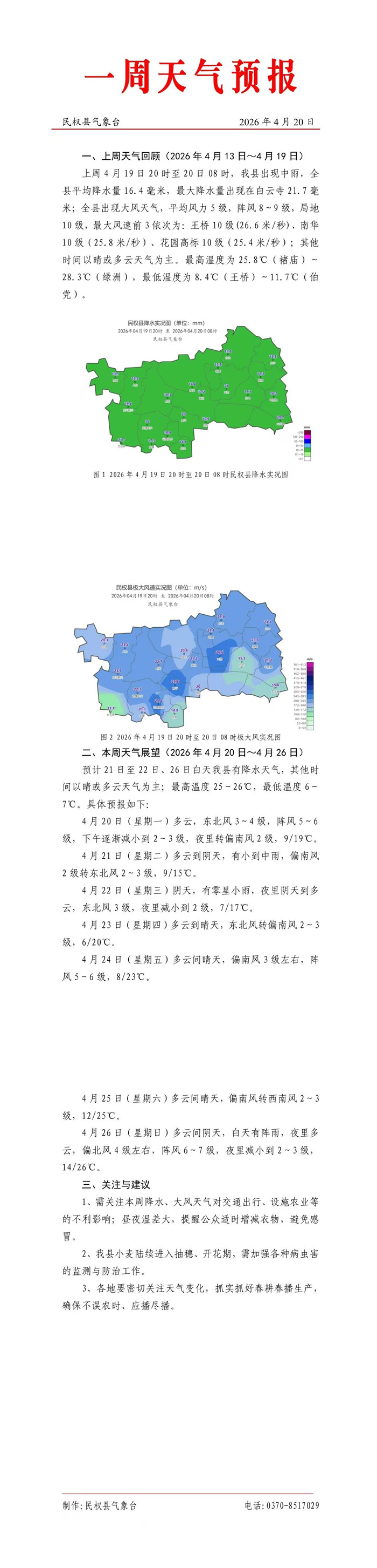 天气预报