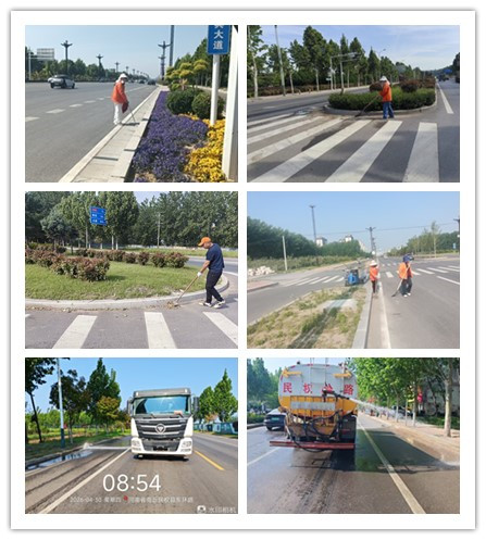 民权县公路事业发展中心集中开展环城路道牙石下方积尘清理整治